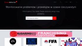What Downdetector.pl website looked like in 2020 (4 years ago)