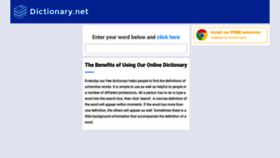 What Dictionary.net website looked like in 2020 (4 years ago)