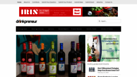 What Drinkpreneur.com website looked like in 2020 (4 years ago)