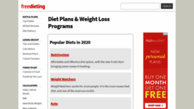 What Diet-blog.com website looked like in 2020 (4 years ago)