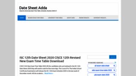What Datesheetadda.co.in website looked like in 2020 (4 years ago)