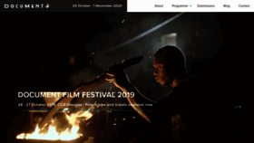What Documentfilmfestival.org website looked like in 2020 (4 years ago)