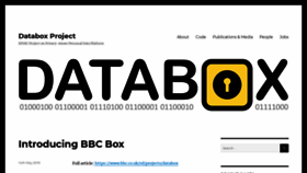 What Databoxproject.uk website looked like in 2020 (4 years ago)