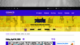 What Dustincomics.com website looked like in 2020 (4 years ago)