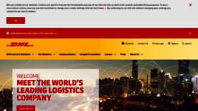 What Dhl.com.ng website looked like in 2020 (4 years ago)