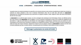 What Datascience-x-master-paris-saclay.fr website looked like in 2020 (4 years ago)