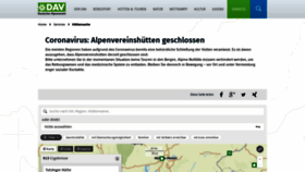 What Dav-huettensuche.de website looked like in 2020 (4 years ago)