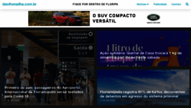 What Deolhonailha.com.br website looked like in 2020 (5 years ago)
