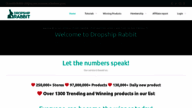 What Dropshiprabbit.com website looked like in 2020 (4 years ago)