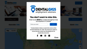 What Dentalgigs.com website looked like in 2020 (4 years ago)