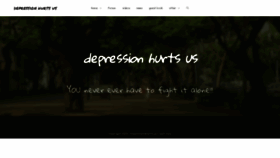 What Depressionhurts.us website looked like in 2020 (4 years ago)