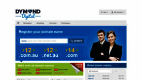 What Dymondhosting.com.au website looked like in 2020 (4 years ago)