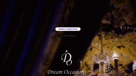 What Dreamoccasions.com website looked like in 2020 (4 years ago)
