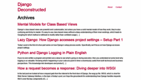 What Djangodeconstructed.com website looked like in 2020 (4 years ago)