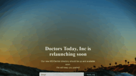 What Doctorstoday.com website looked like in 2020 (4 years ago)