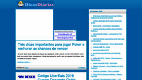 What Dicasdiarias.com.br website looked like in 2020 (3 years ago)