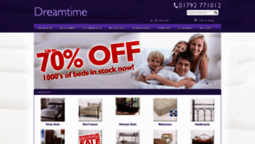 What Dreamtimebeds.co.uk website looked like in 2020 (5 years ago)