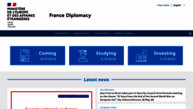 What Diplomatie.gouv.fr website looked like in 2020 (3 years ago)