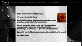 What Diewe.de website looked like in 2020 (3 years ago)
