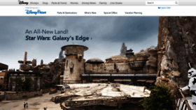What Disneyparks.com website looked like in 2020 (3 years ago)