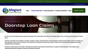 What Doorsteploanclaims.co.uk website looked like in 2020 (3 years ago)