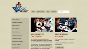 What Docassist.co.za website looked like in 2020 (3 years ago)