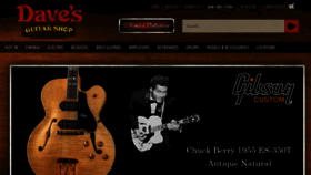 What Davesguitar.com website looked like in 2020 (3 years ago)