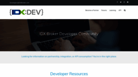 What Developers.idxbroker.com website looked like in 2020 (4 years ago)