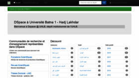 What Dspace.univ-batna.dz website looked like in 2020 (6 years ago)