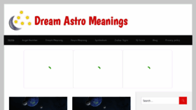 What Dreamastromeanings.com website looked like in 2020 (3 years ago)