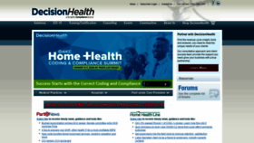What Decisionhealth.com website looked like in 2020 (3 years ago)