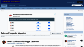 What Detectorprospector.com website looked like in 2020 (3 years ago)