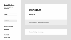 What Deco-mariage.be website looked like in 2020 (3 years ago)