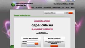 What Depelicula.ws website looked like in 2020 (3 years ago)