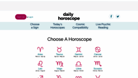 What Dailyhoroscope.com website looked like in 2020 (3 years ago)