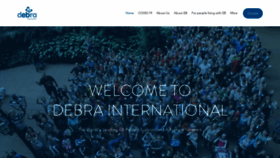 What Debra-international.org website looked like in 2020 (3 years ago)