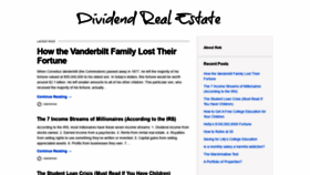 What Dividendrealestate.com website looked like in 2020 (3 years ago)