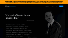 What Disneyaccelerator.com website looked like in 2020 (3 years ago)