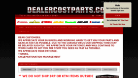What Dealercostparts.com website looked like in 2020 (3 years ago)