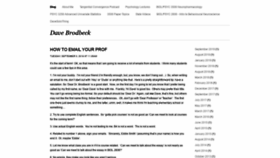 What Davebrodbeck.com website looked like in 2020 (3 years ago)
