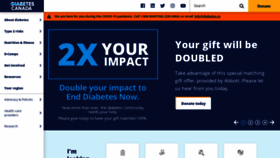 What Diabetes.ca website looked like in 2020 (3 years ago)