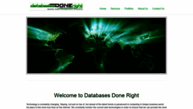What Databasesdoneright.com website looked like in 2020 (3 years ago)