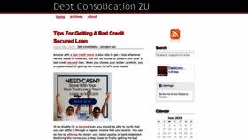 What Debt-consolidation-2u.com website looked like in 2020 (3 years ago)