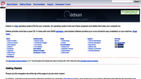 What Debian.org website looked like in 2020 (3 years ago)