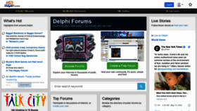 What Delphiforums.com website looked like in 2020 (3 years ago)