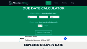 What Duedate-calculator.com website looked like in 2020 (3 years ago)