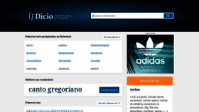 What Dicio.com.br website looked like in 2020 (3 years ago)