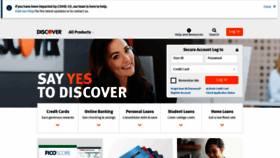 What Discover.com website looked like in 2020 (3 years ago)