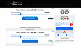 What Datafakegenerator.com website looked like in 2020 (3 years ago)