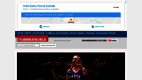 What Drummerworld.com website looked like in 2020 (3 years ago)